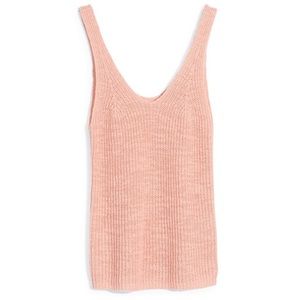 Madewell Roanne Knit Tank Top In Lucid Pink. Size XL. Fits L-XL